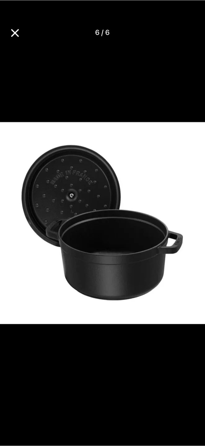 Staub Cocotte Ronde 24cm Black with Box image indicator(4)