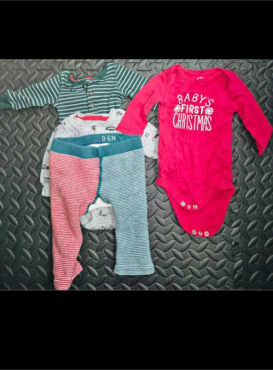 Baby boy Christmas clothes 0-3 month old thumbnail