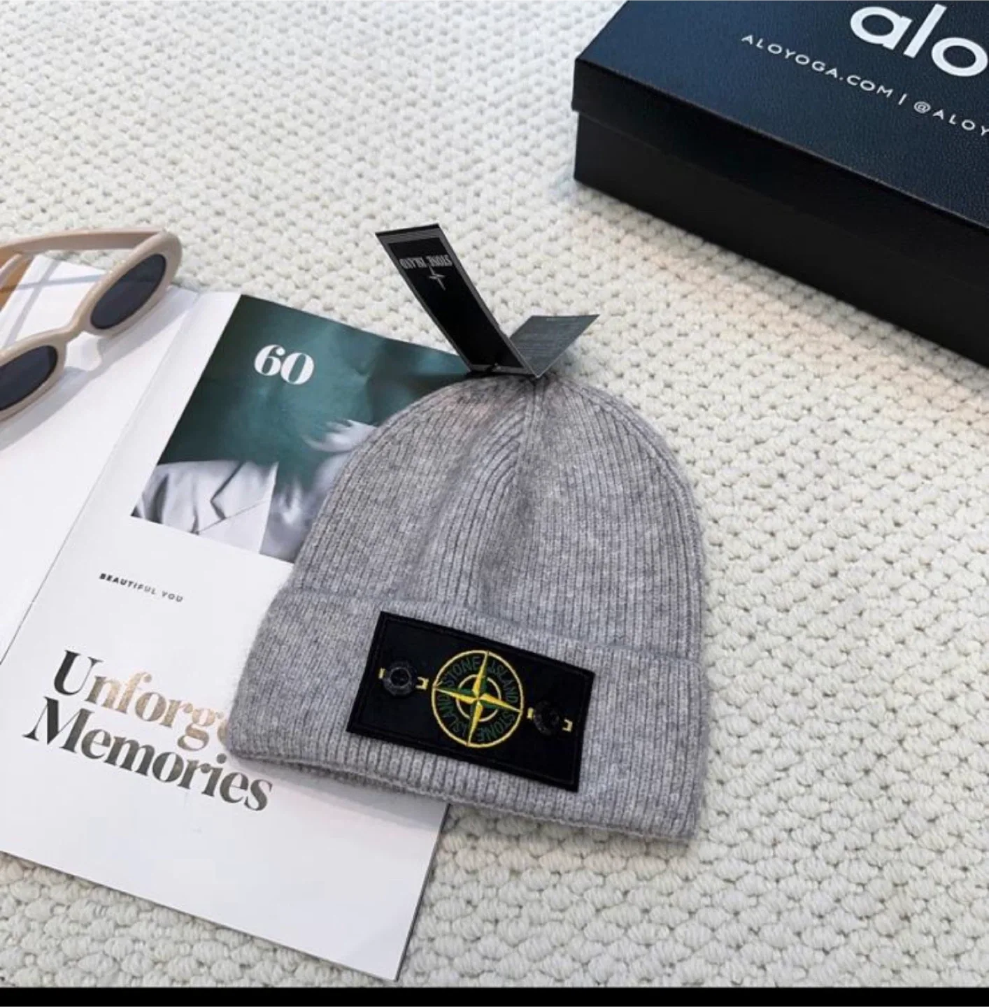 Stone Island Grey Beanie thumbnail