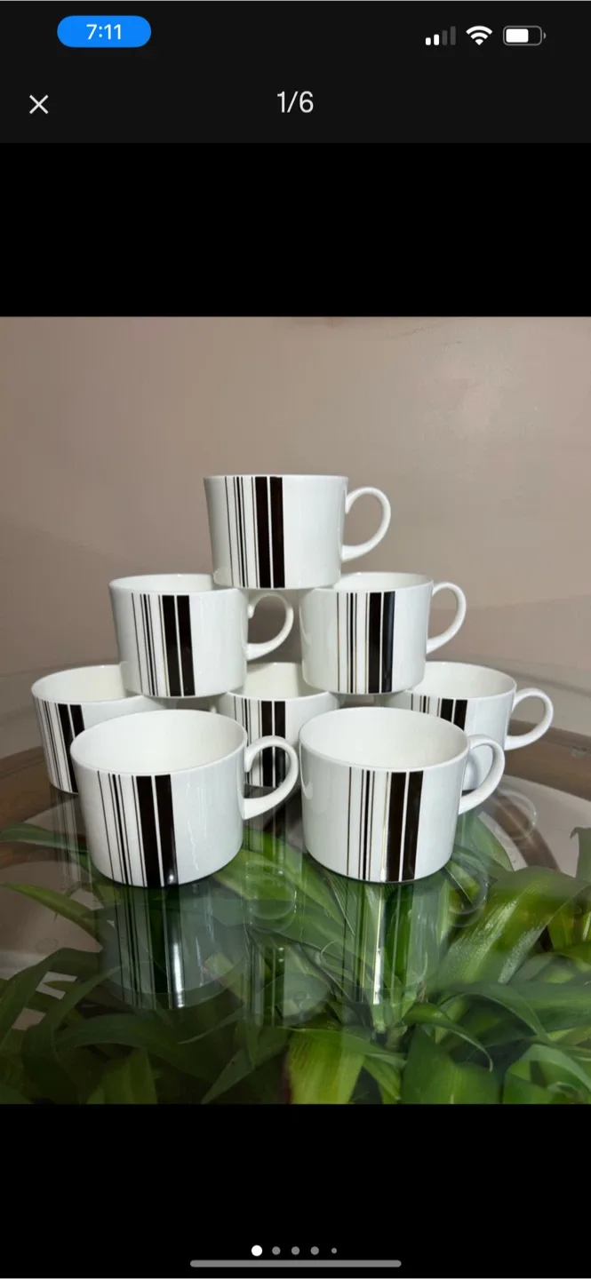 Wedgwood Parallels Bone China Mugs - Set of 6 image indicator(6)