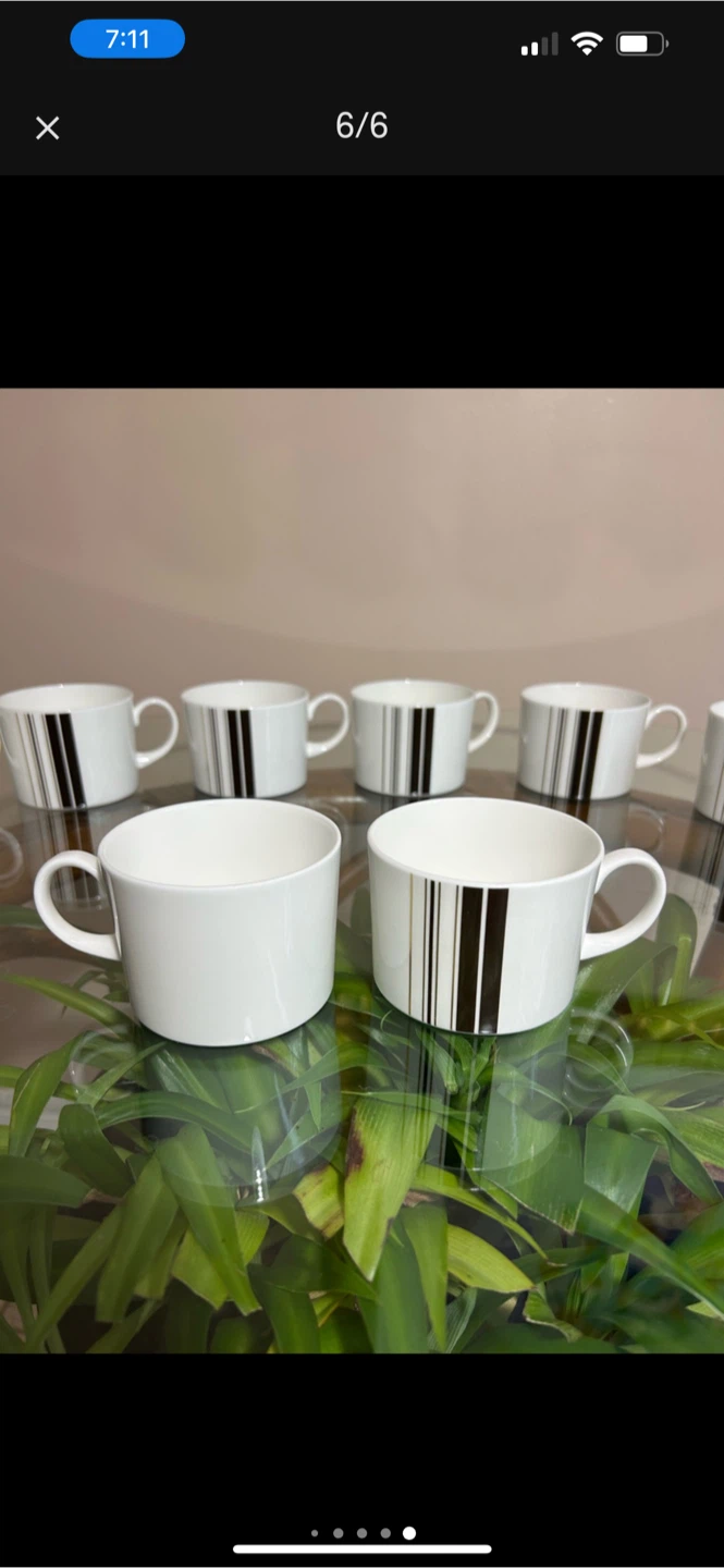 Wedgwood Parallels Bone China Mugs - Set of 6