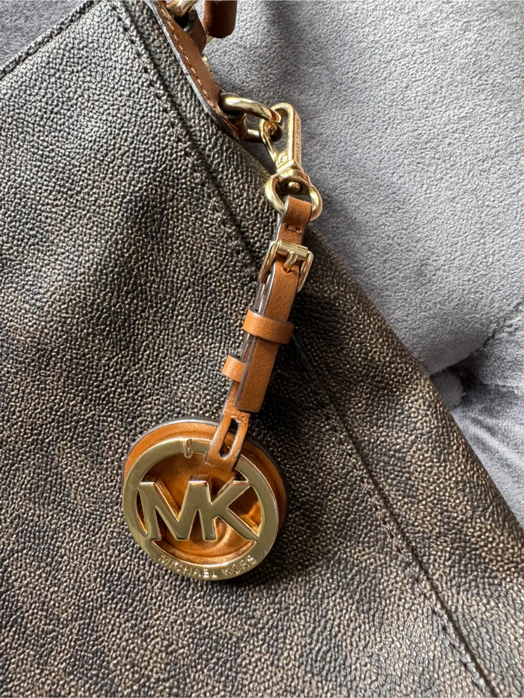 Michael Kors Brown Monogram Crossbody Bag image indicator(2)