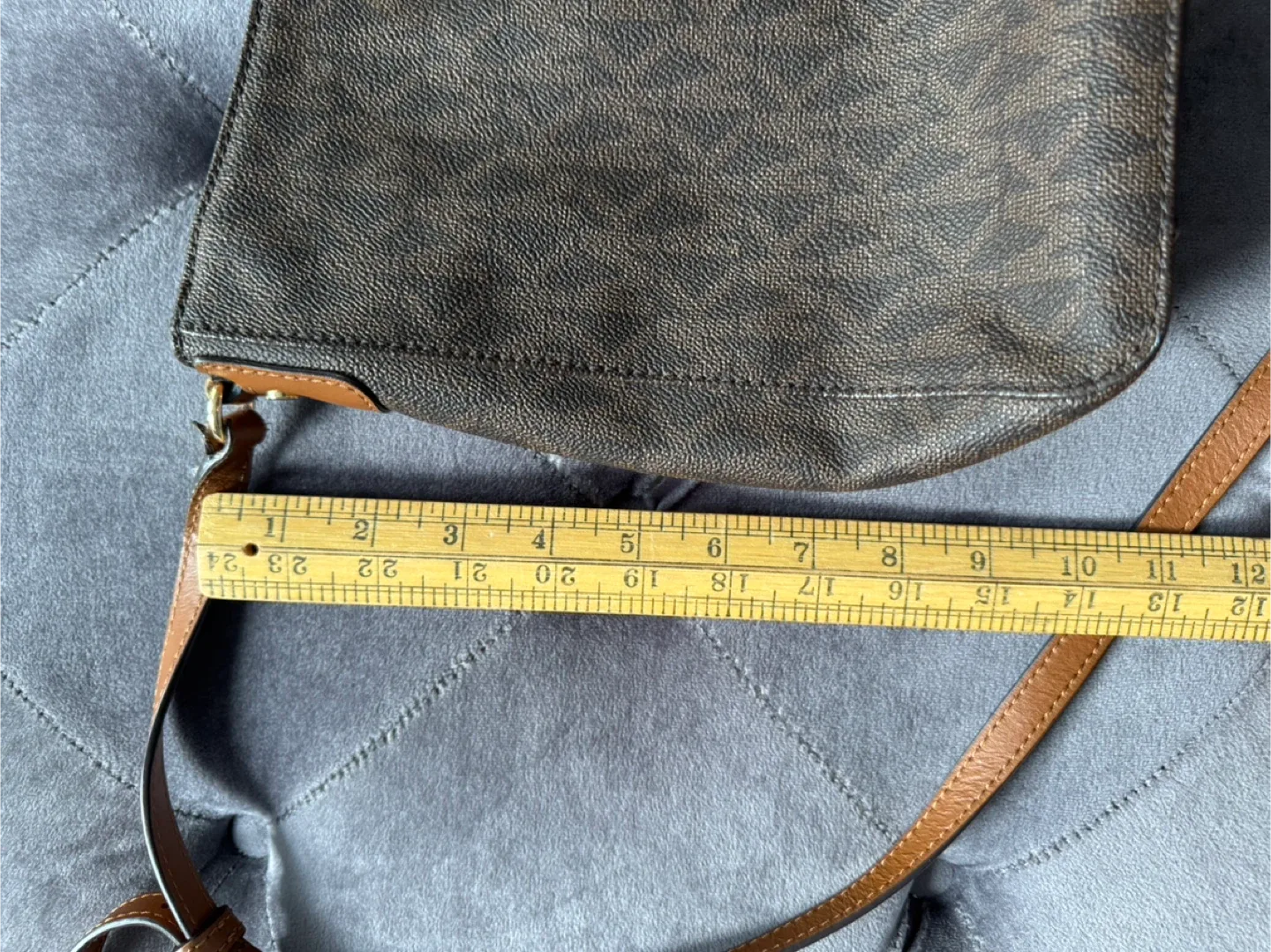Michael Kors Brown Monogram Crossbody Bag image indicator(4)