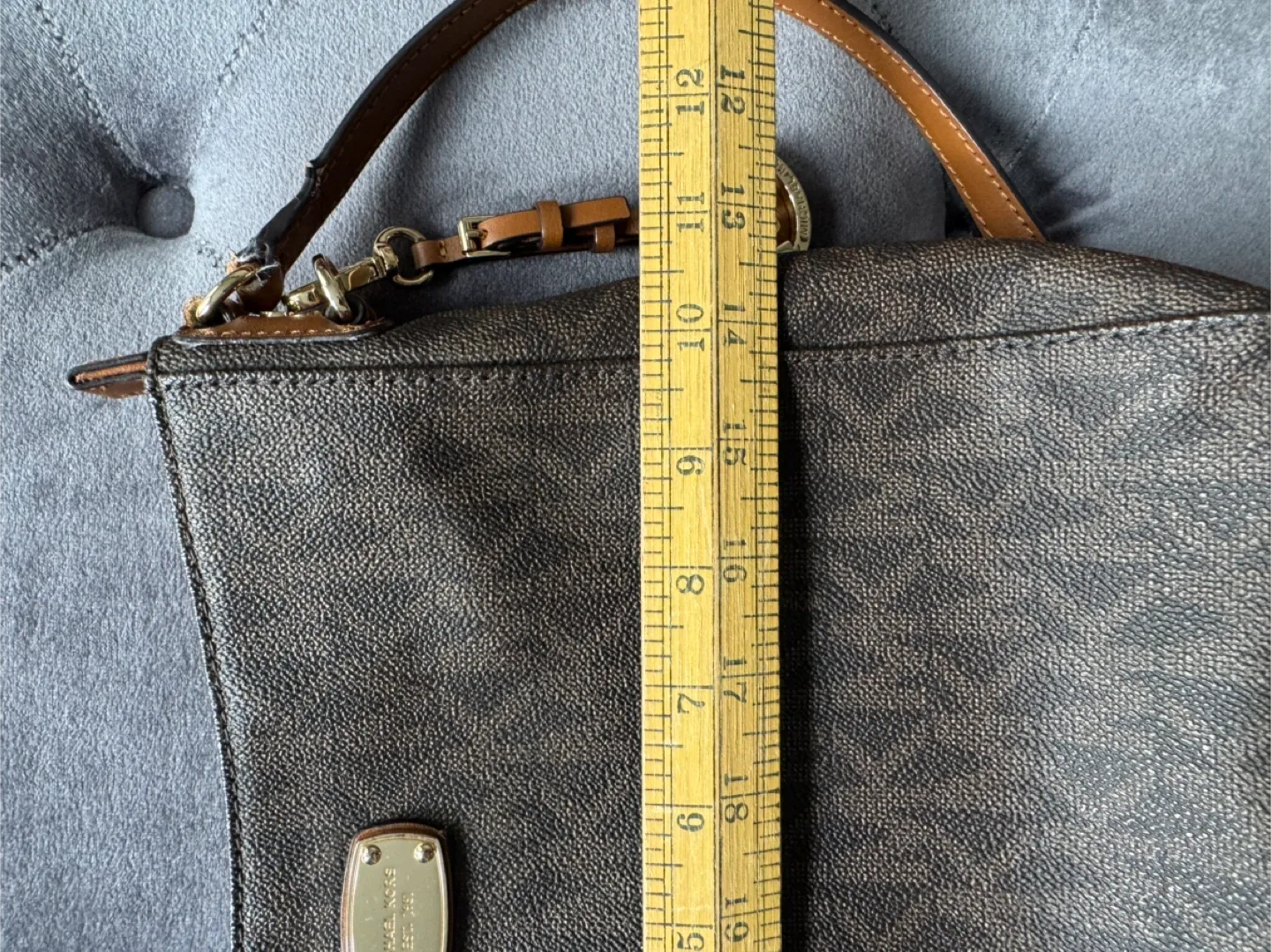 Michael Kors Brown Monogram Crossbody Bag image indicator(3)