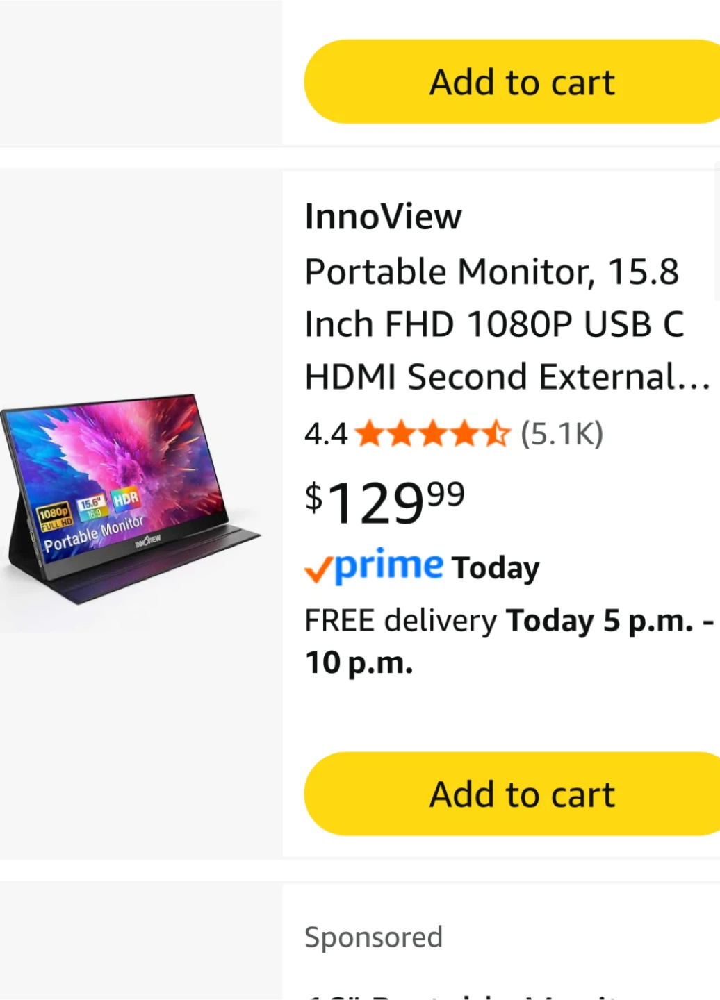 InnoView 15.8" Portable Monitor