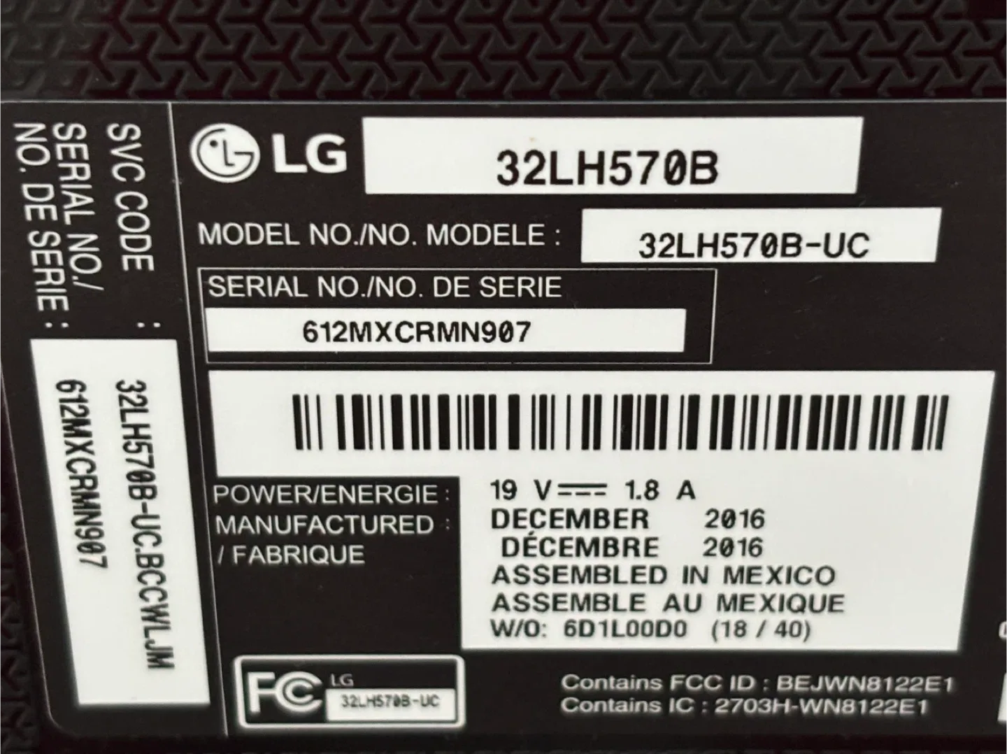 LG 32LH570B 32 inch TV image indicator(4)