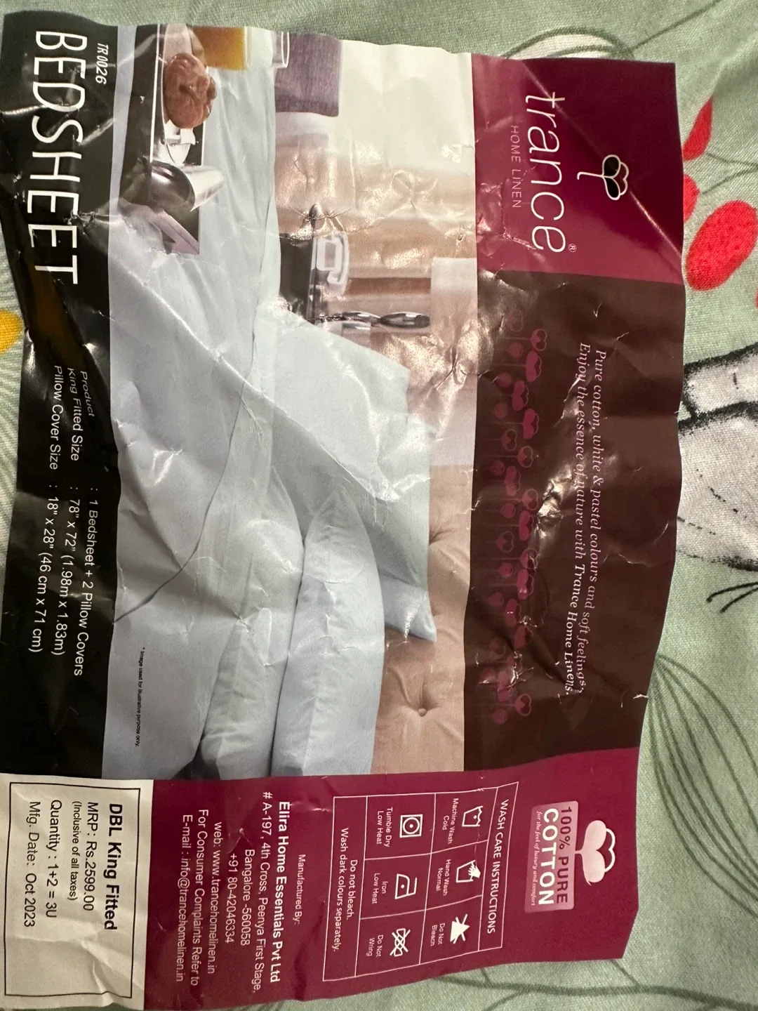 Trance Home Linen King Fitted Bedsheet Set image indicator(3)