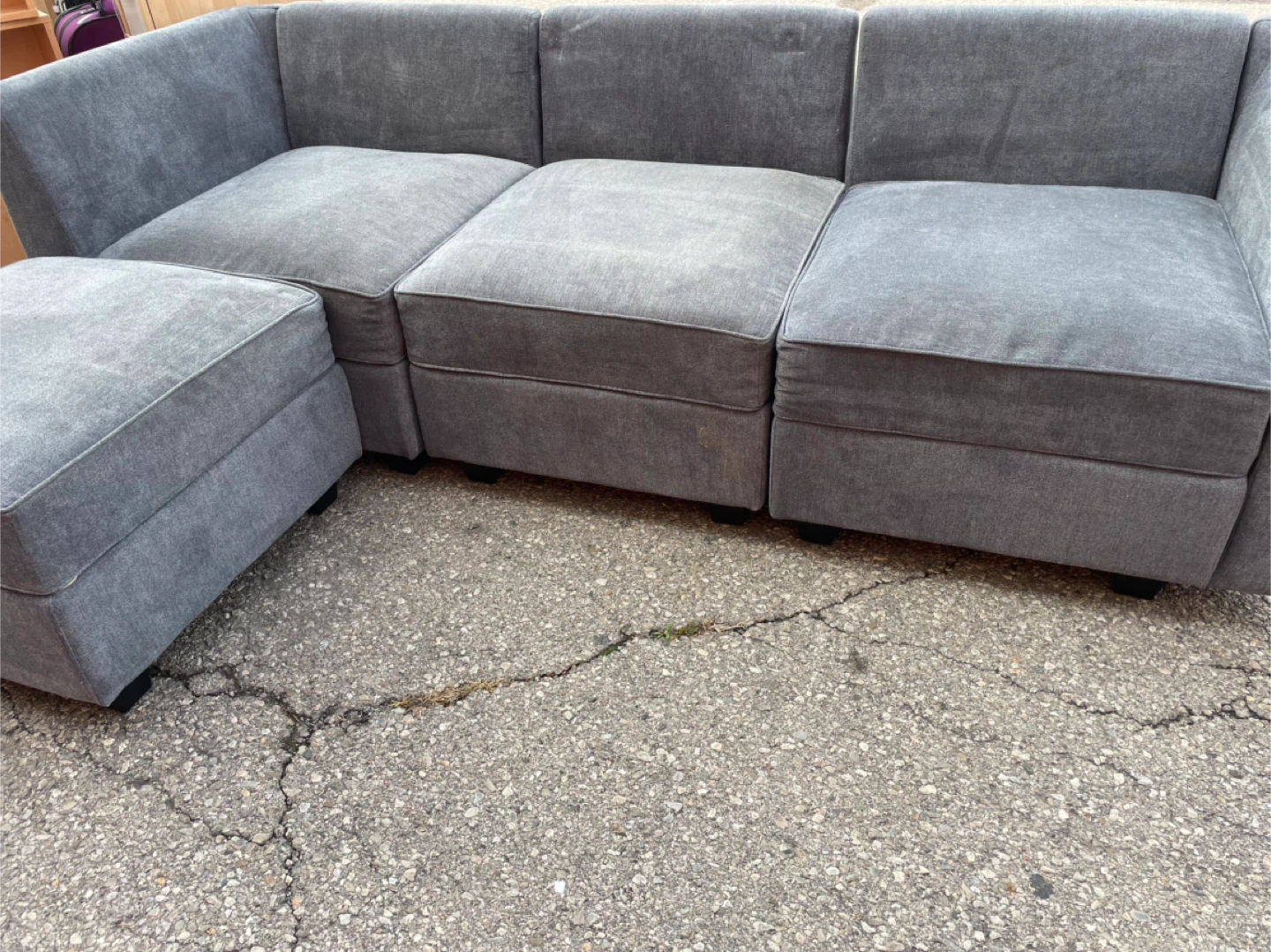 Grey Modular Sectional Sofa
