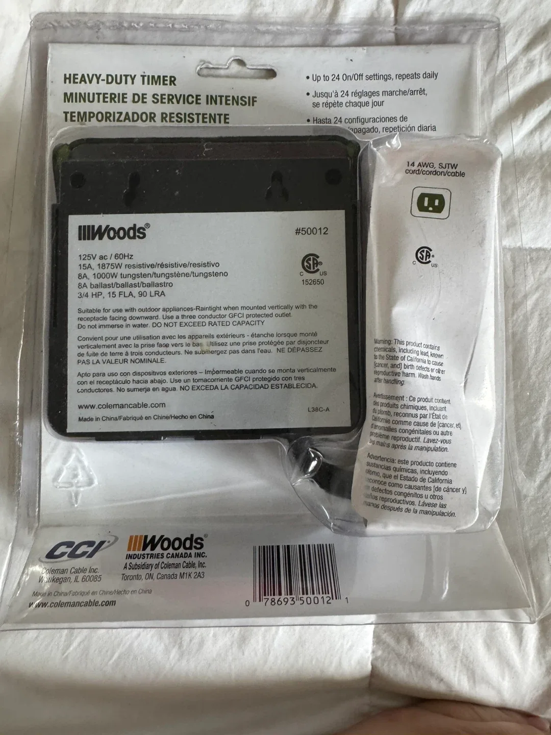 Brand New Outdoor Heavy Duty Timer - Great for Christmas Lights image indicator(6)