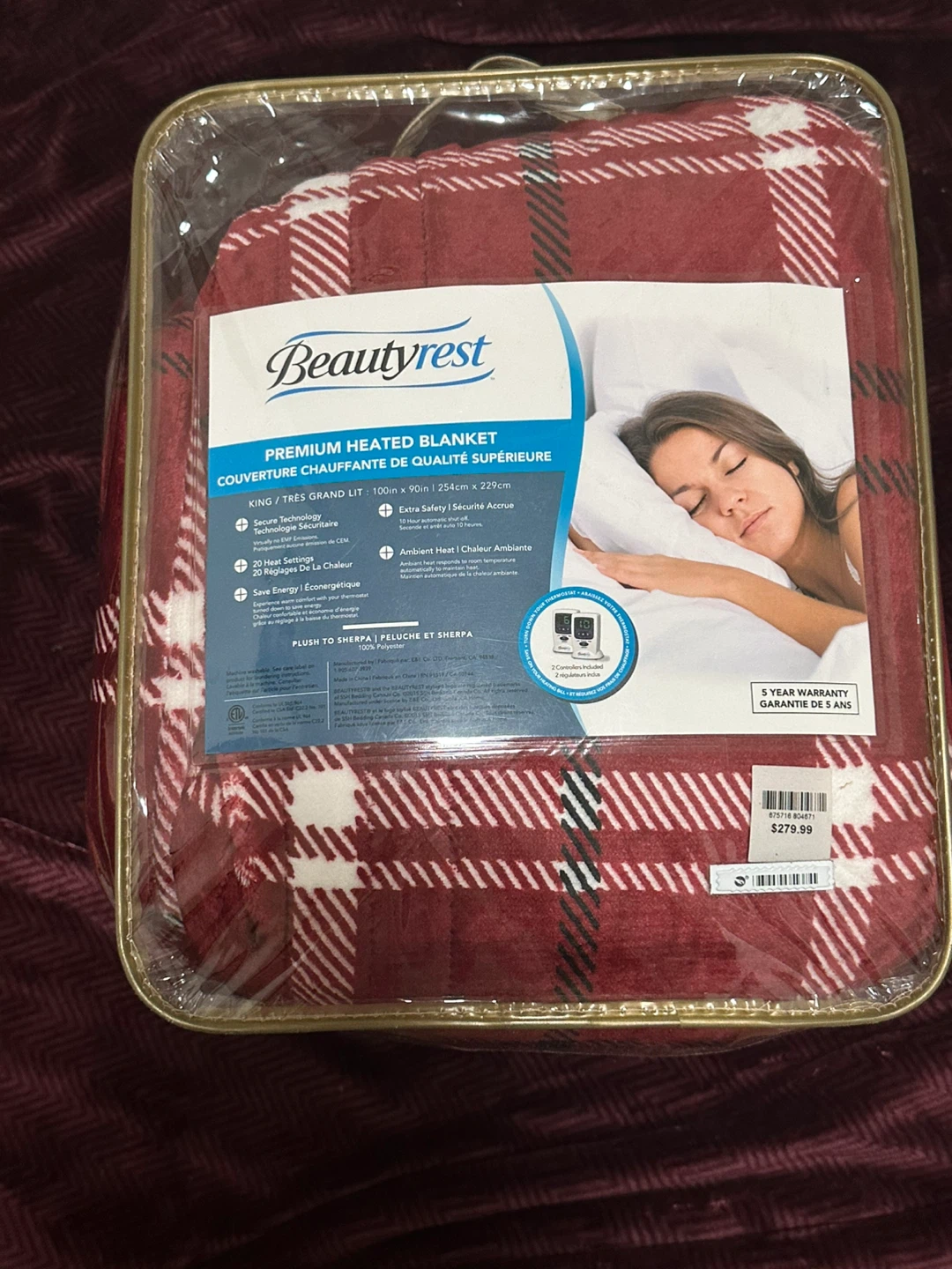 Beautyrest Premium Heated Blanket King Size