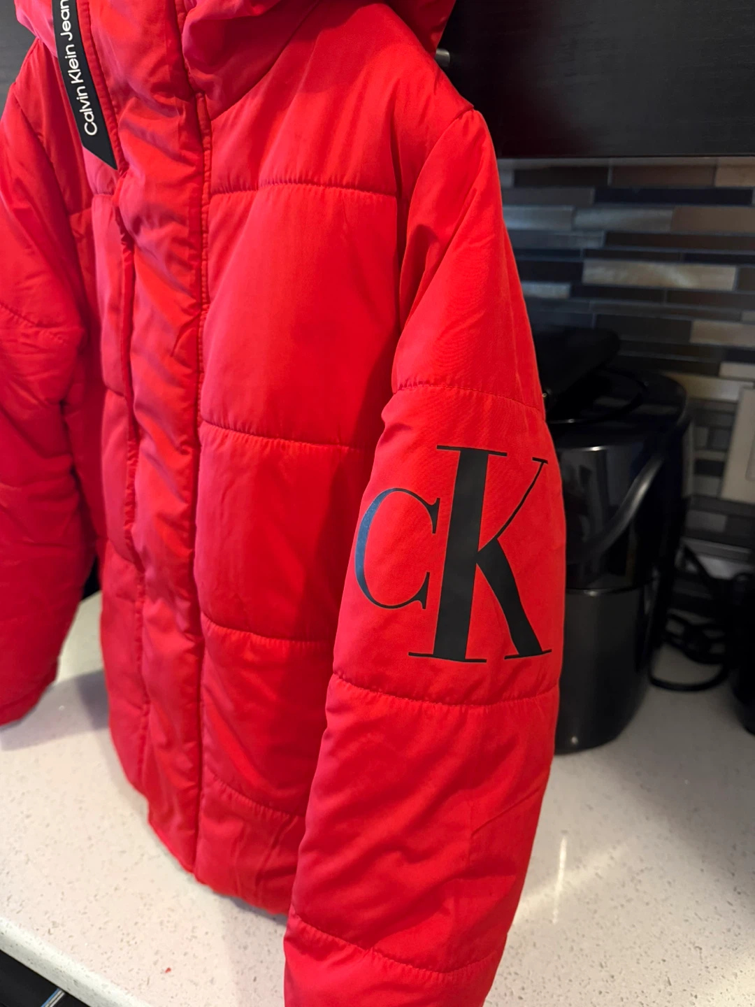 Calvin Klein Red Puffer Jacket (Kids)