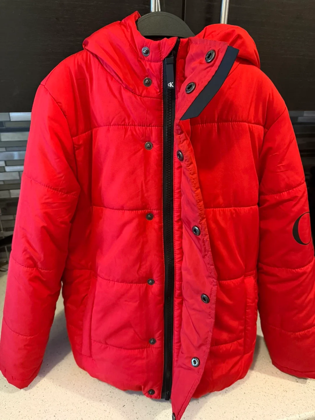 Calvin Klein Red Puffer Jacket (Kids) image indicator(3)