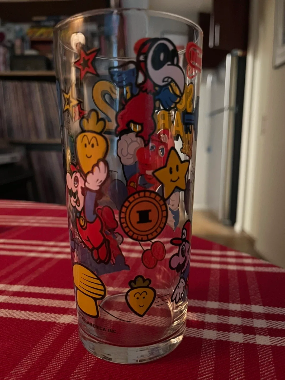 Vintage 1989 Nintendo Super Mario Bros. 2 Glass image indicator(2)