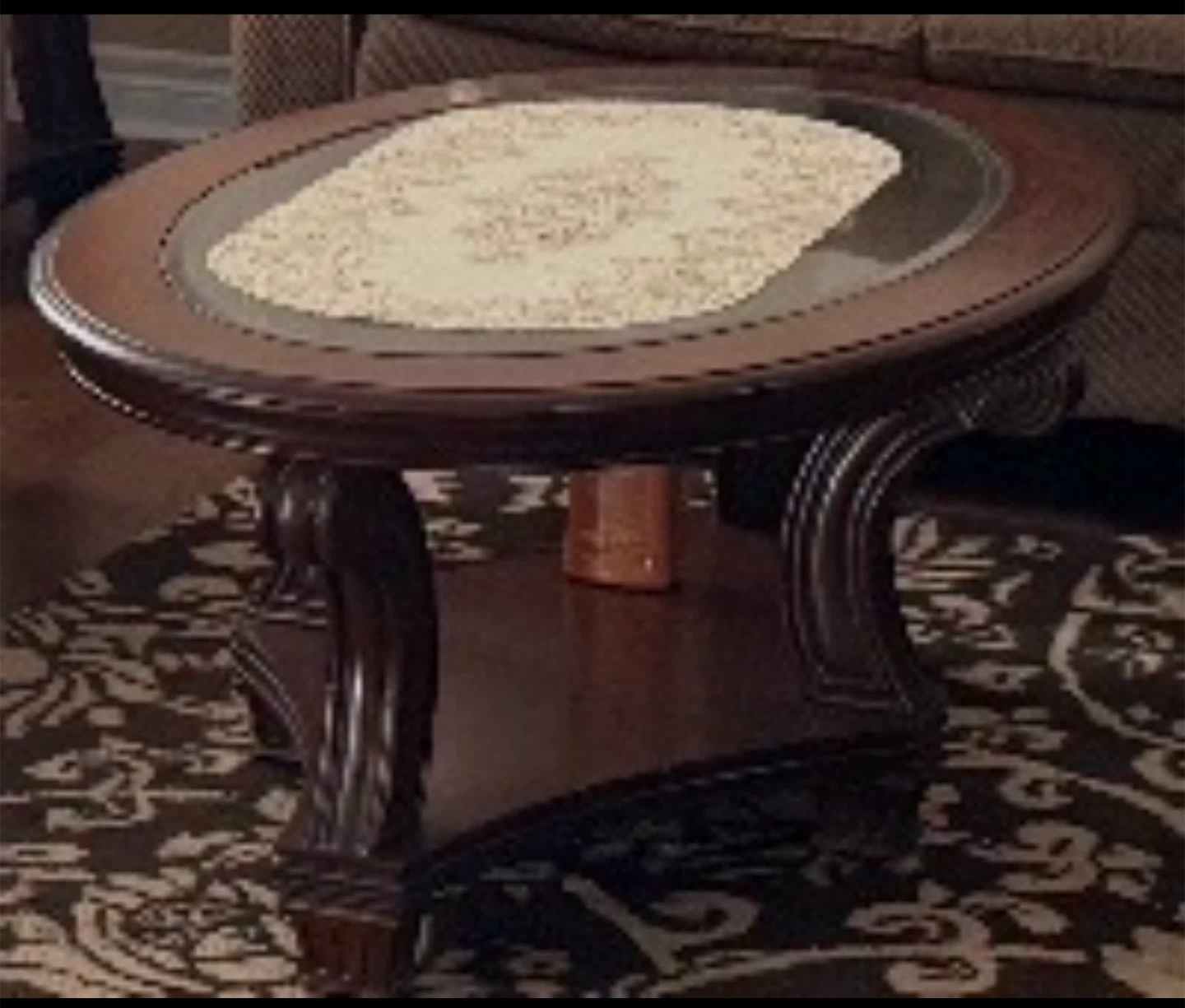 Wooden Round End Tables 3 pieces ( 1 main & 2 side)