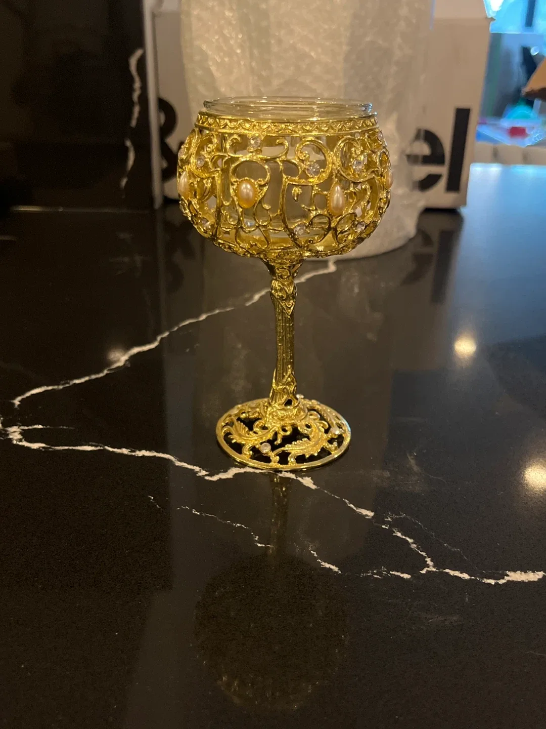 Gold Decorative Candle Holder thumbnail