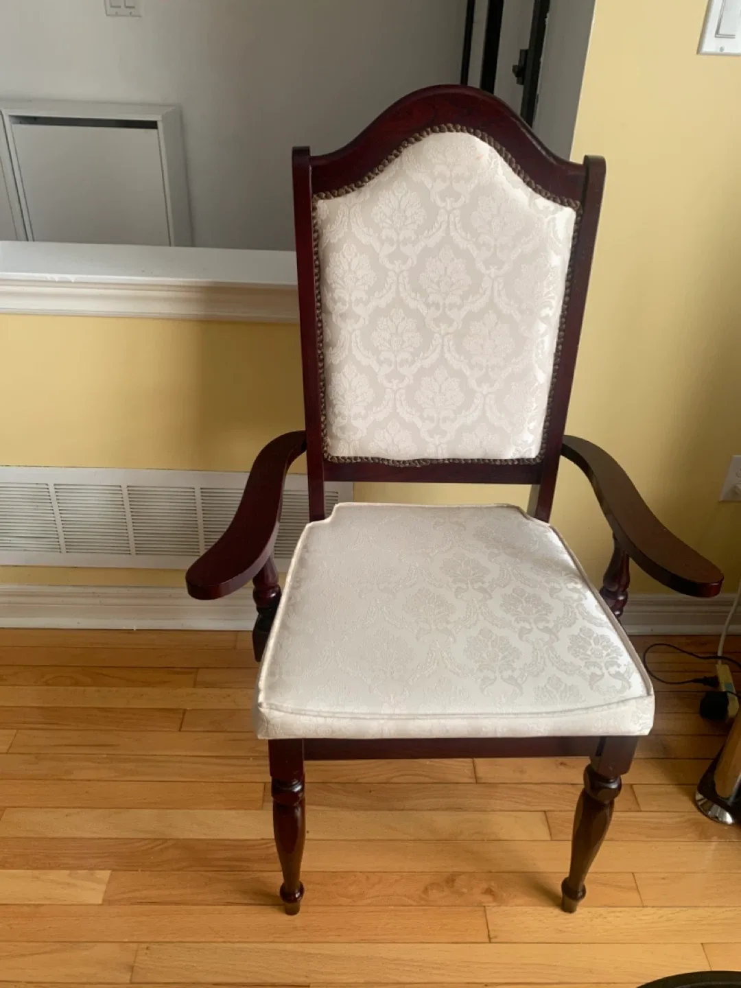 Upholstered Two Armchair - Cream & Brown image indicator(3)