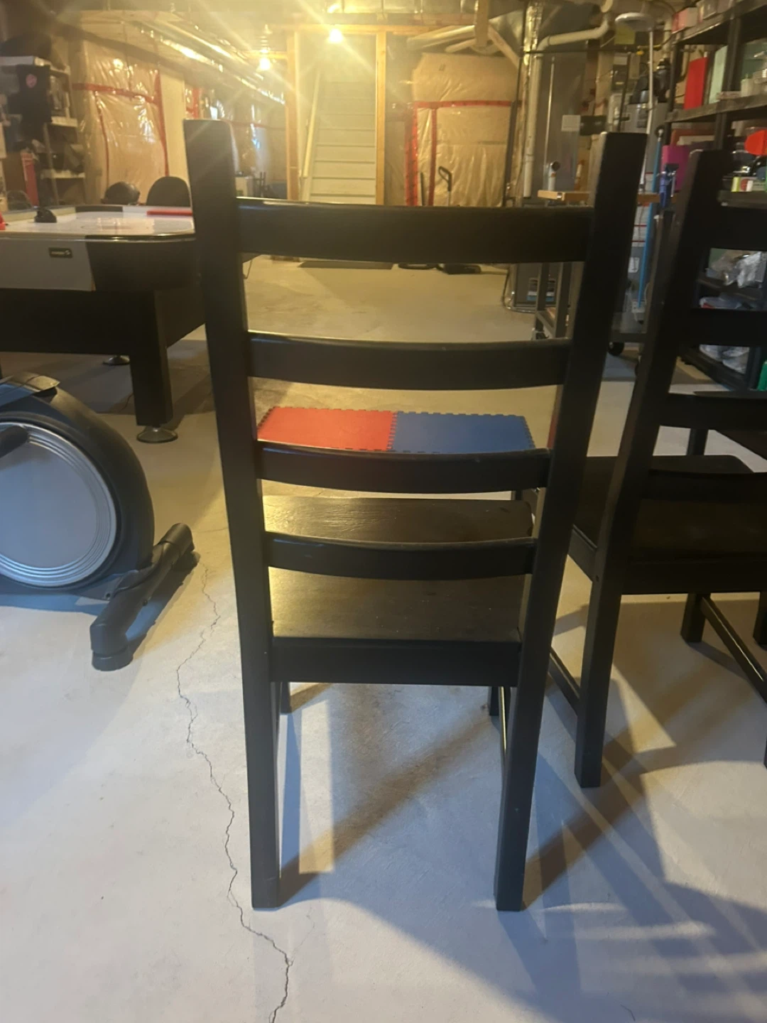 IKEA Set of 4 Black Wooden Dining Chairs - photo 4