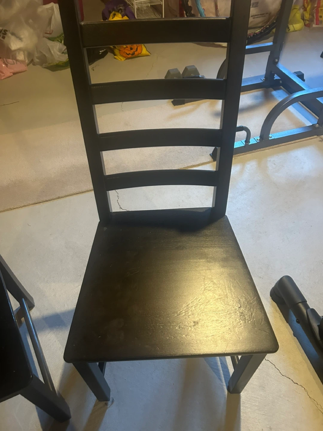 IKEA Set of 4 Black Wooden Dining Chairs - photo 2