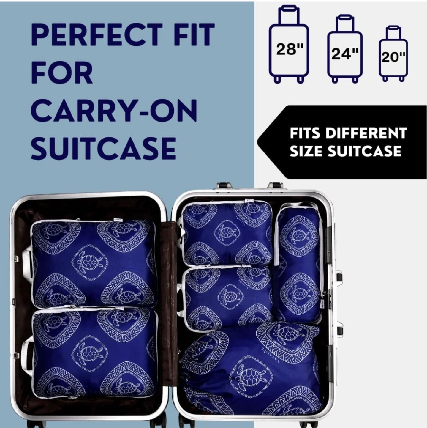 VATALIFE 6pc Compression Packing Cube Set for Travel - photo 2