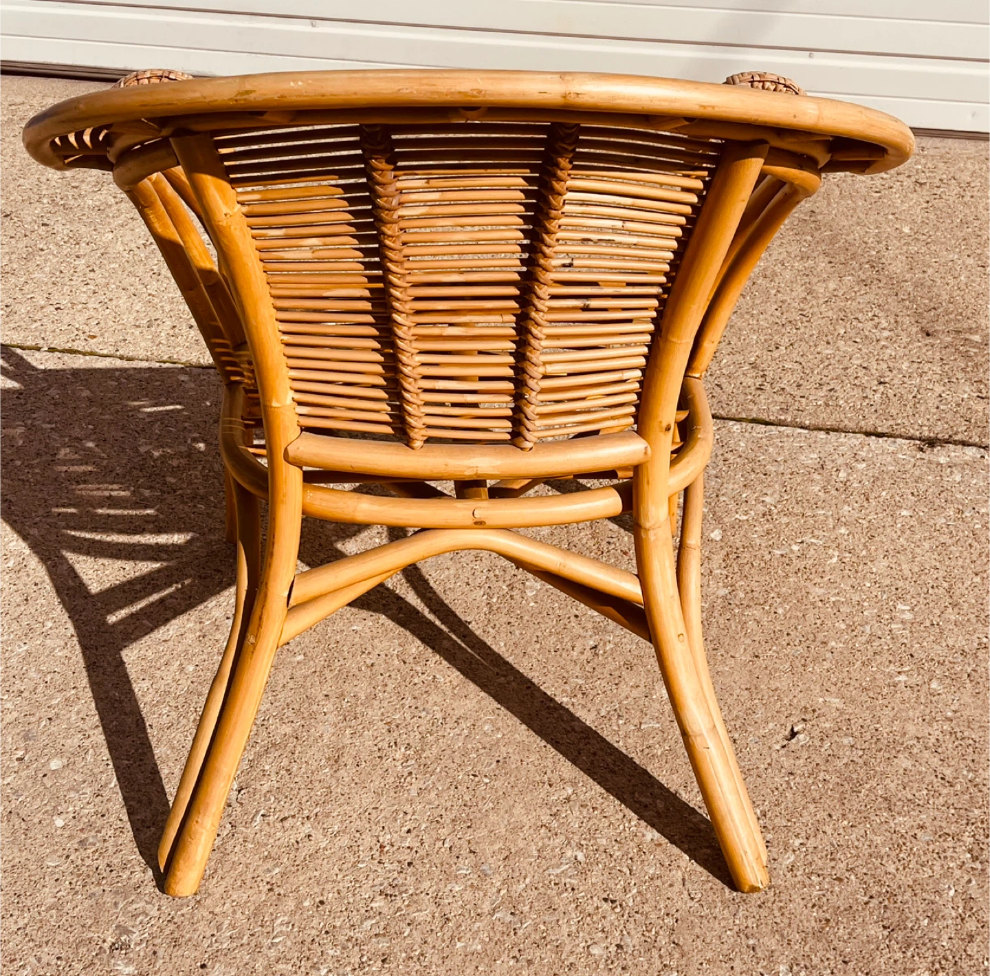 Mid-Century Albini Style  Bamboo Rattan Arm Chair - photo 3