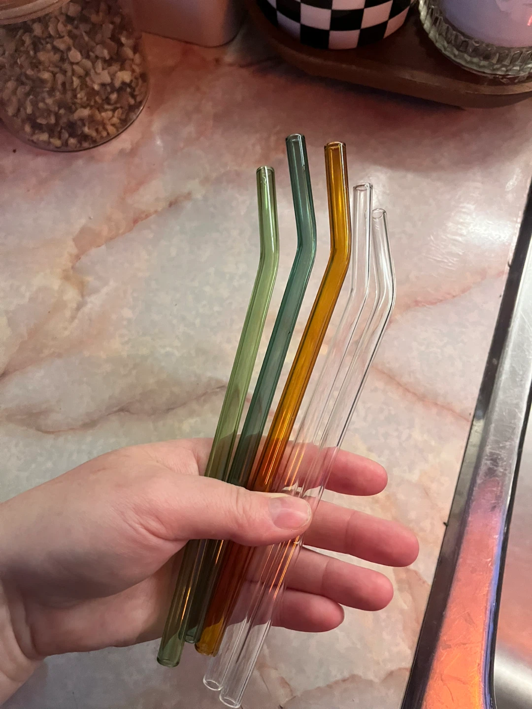 Glass Drinking Straws - Set of 5 - photo 2