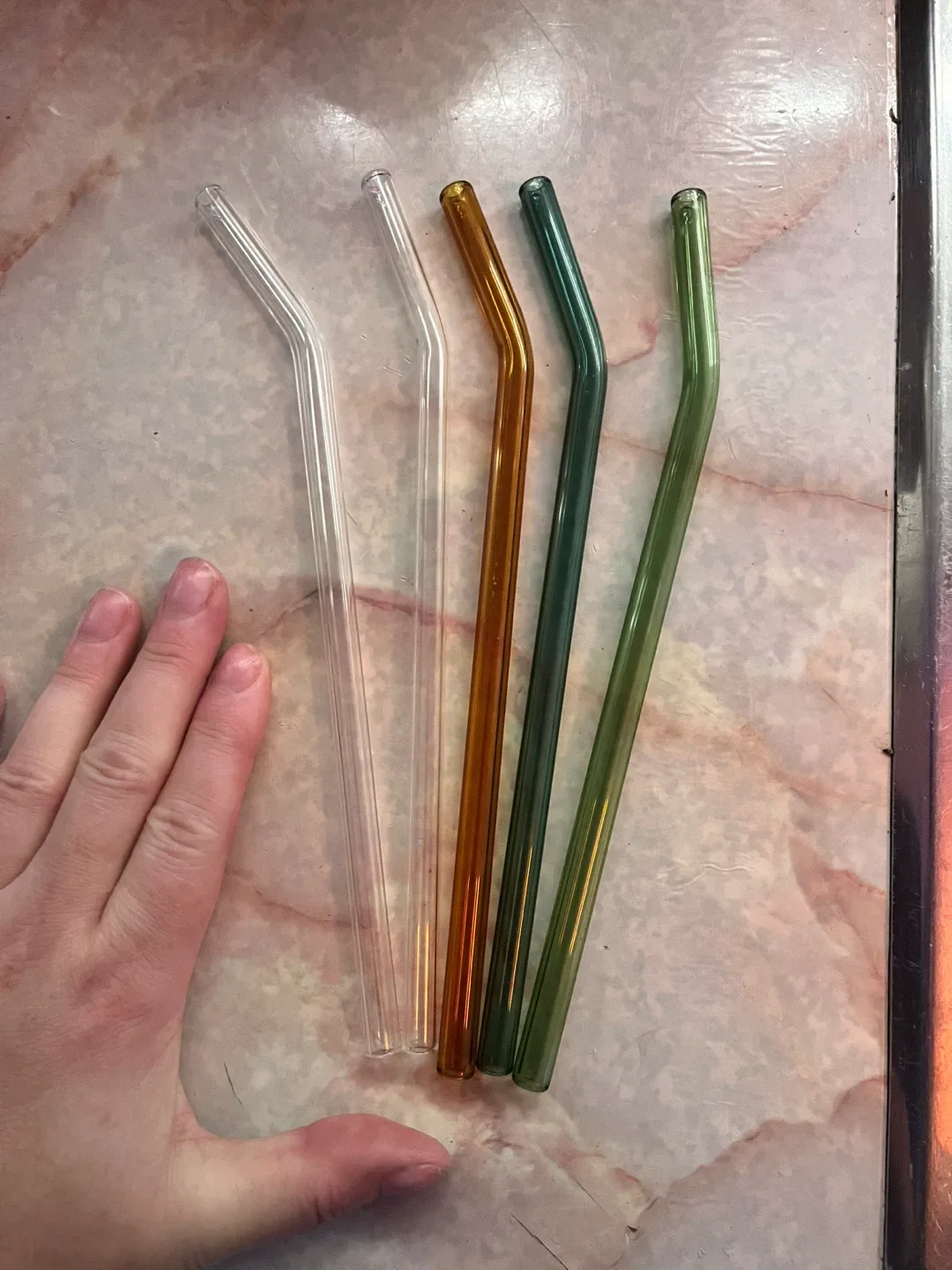 Glass Drinking Straws - Set of 5