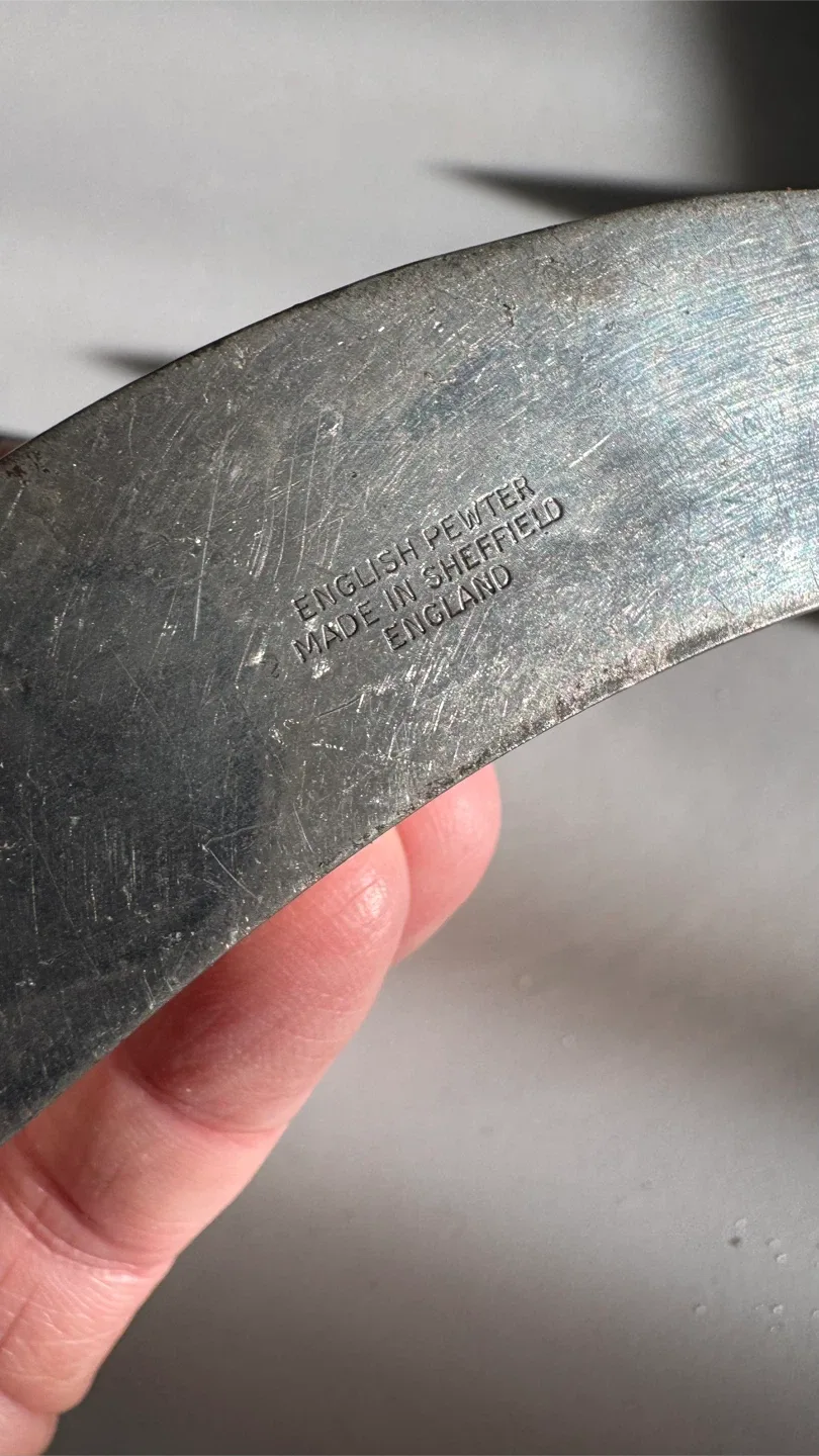 English Pewter Flask - Sheffield England image indicator(3)