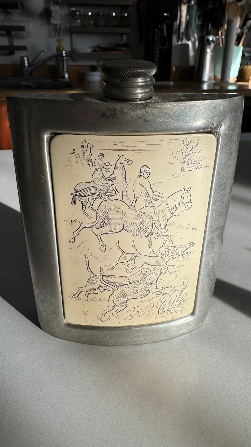 English Pewter Flask - Sheffield England