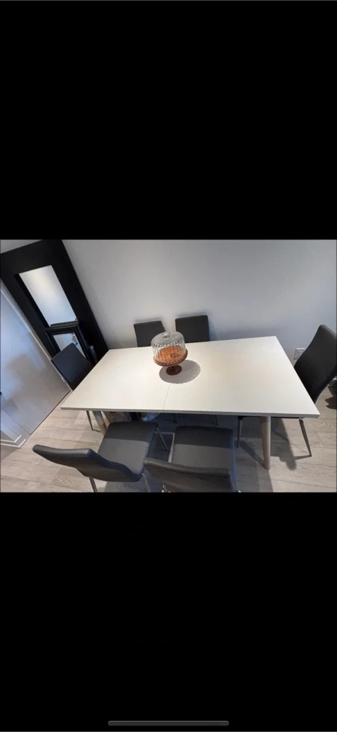 Dining Extendable Table and 6 Chairs Set image indicator(3)