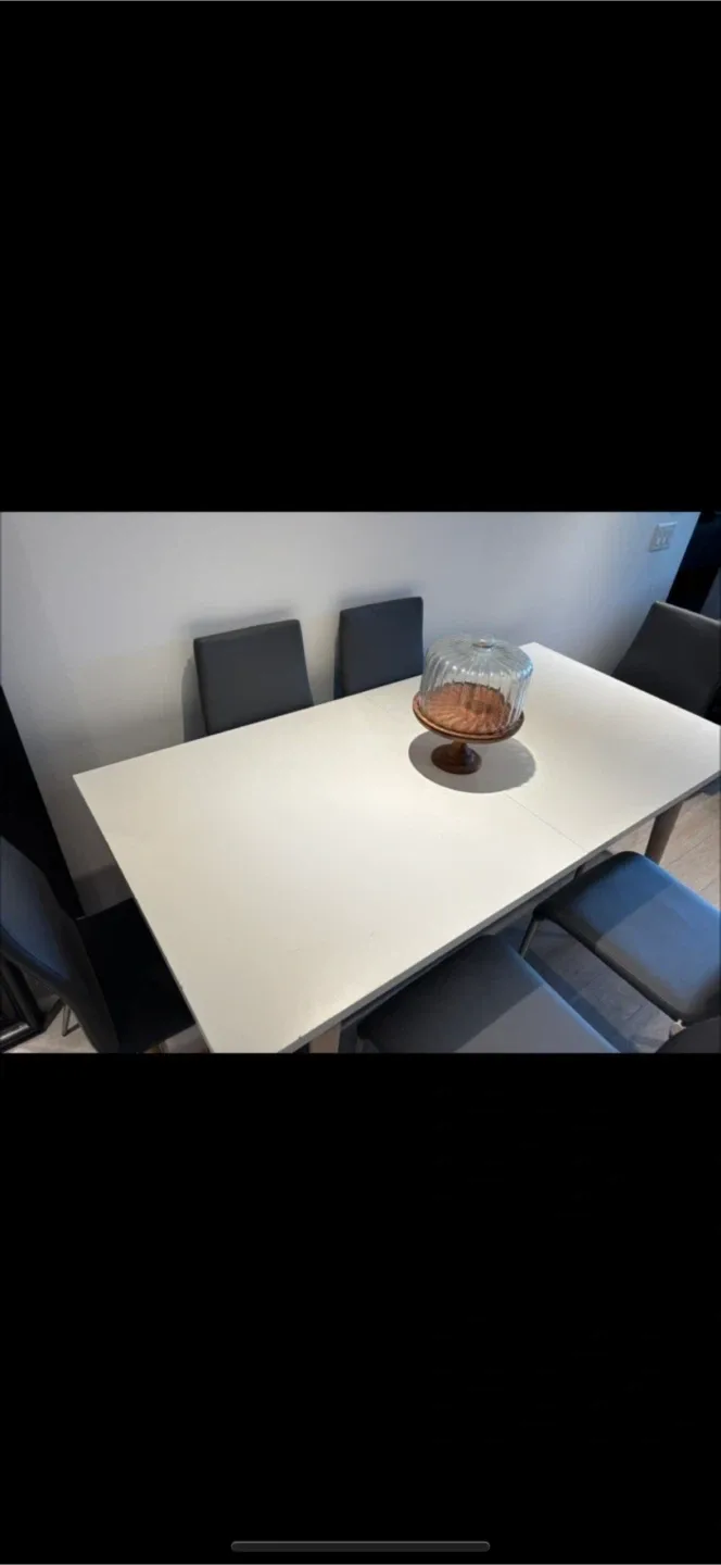 Dining Extendable Table and 6 Chairs Set image indicator(4)