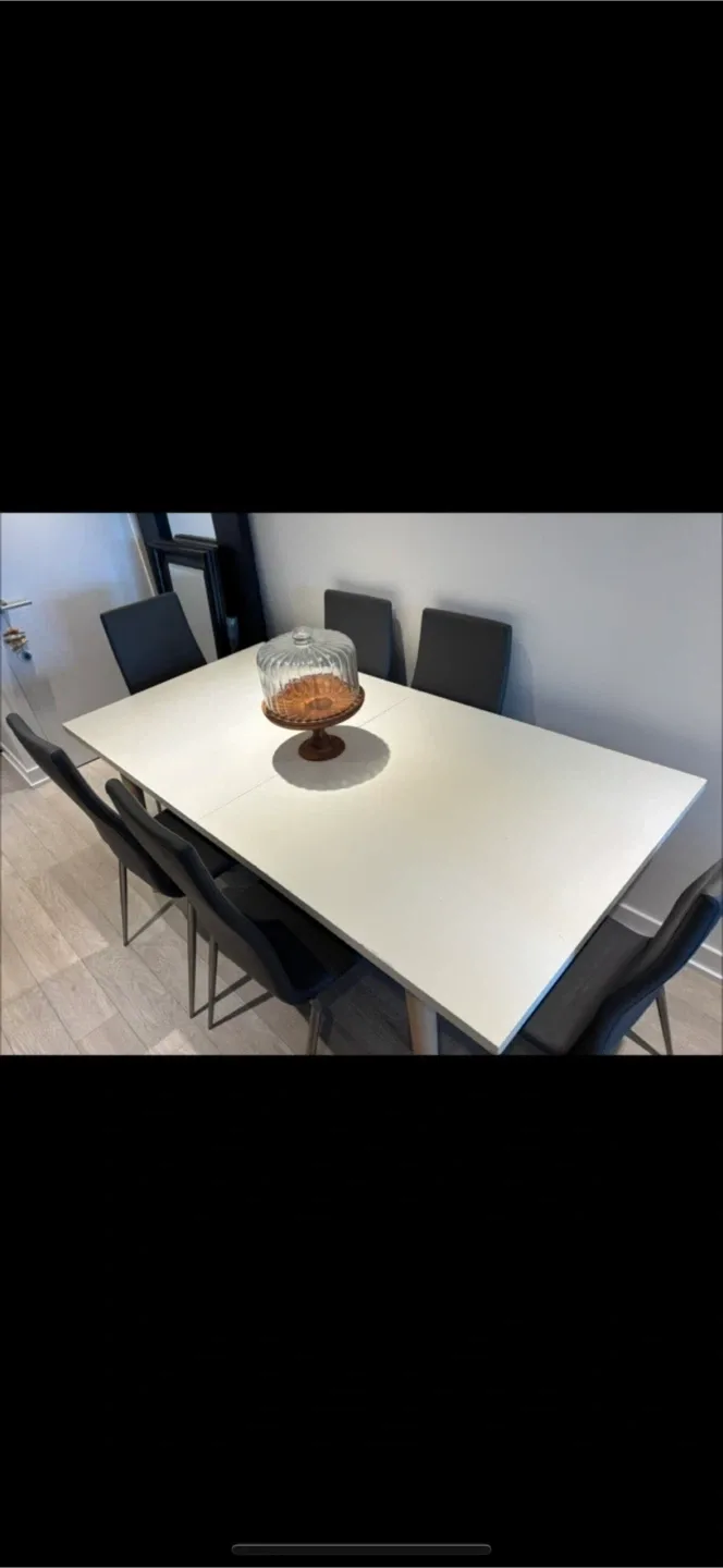 Dining Extendable Table and 6 Chairs Set image indicator(5)