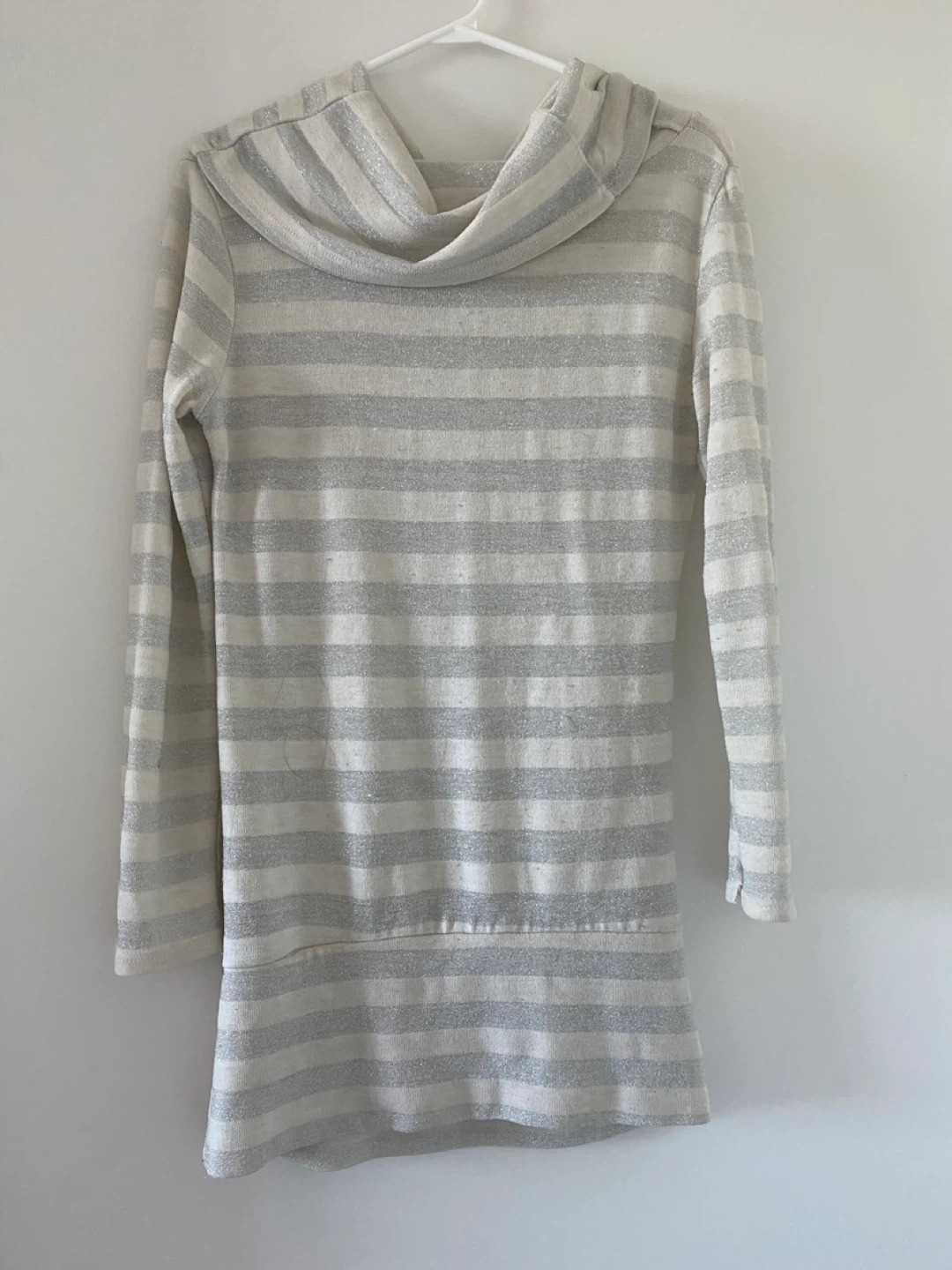 Striped Silver Sparkling Dress