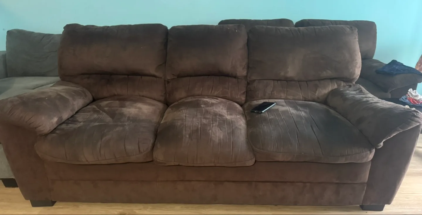 Moving out- Sale Brown 3-Seater and 2-Seater Sofa Set