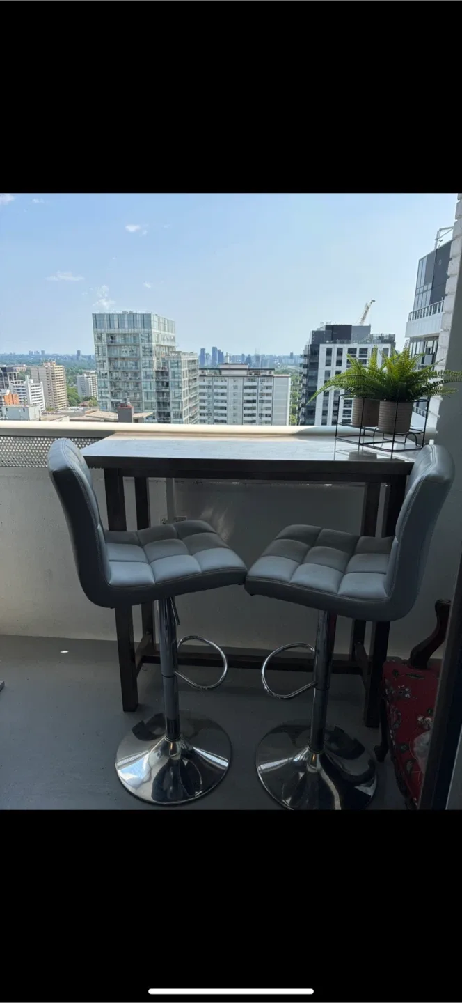 Bar Table and Two Stools Set image indicator(4)