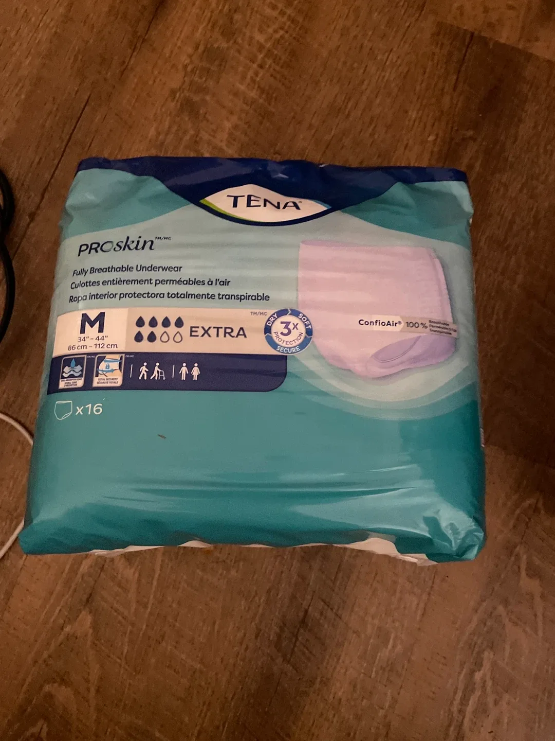 4 packs TENA ProSkin Underwear - Medium, New