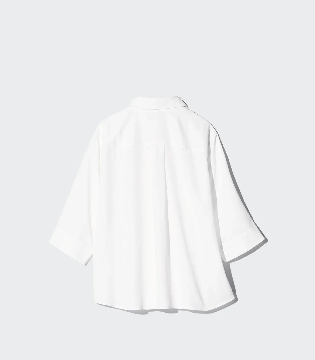 Uniqlo White Rayon 3/4 Sleeve Blouse - Size S image indicator(3)