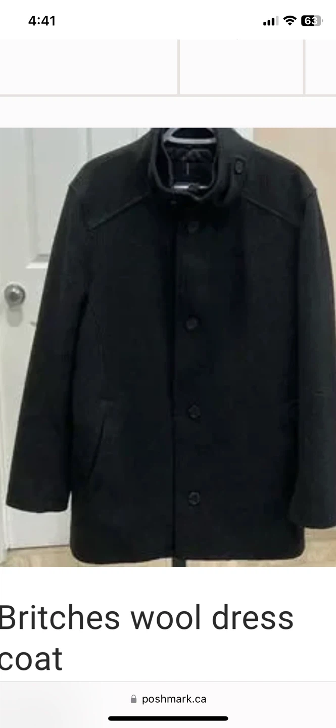 Britches Wool Dress Coat - Black