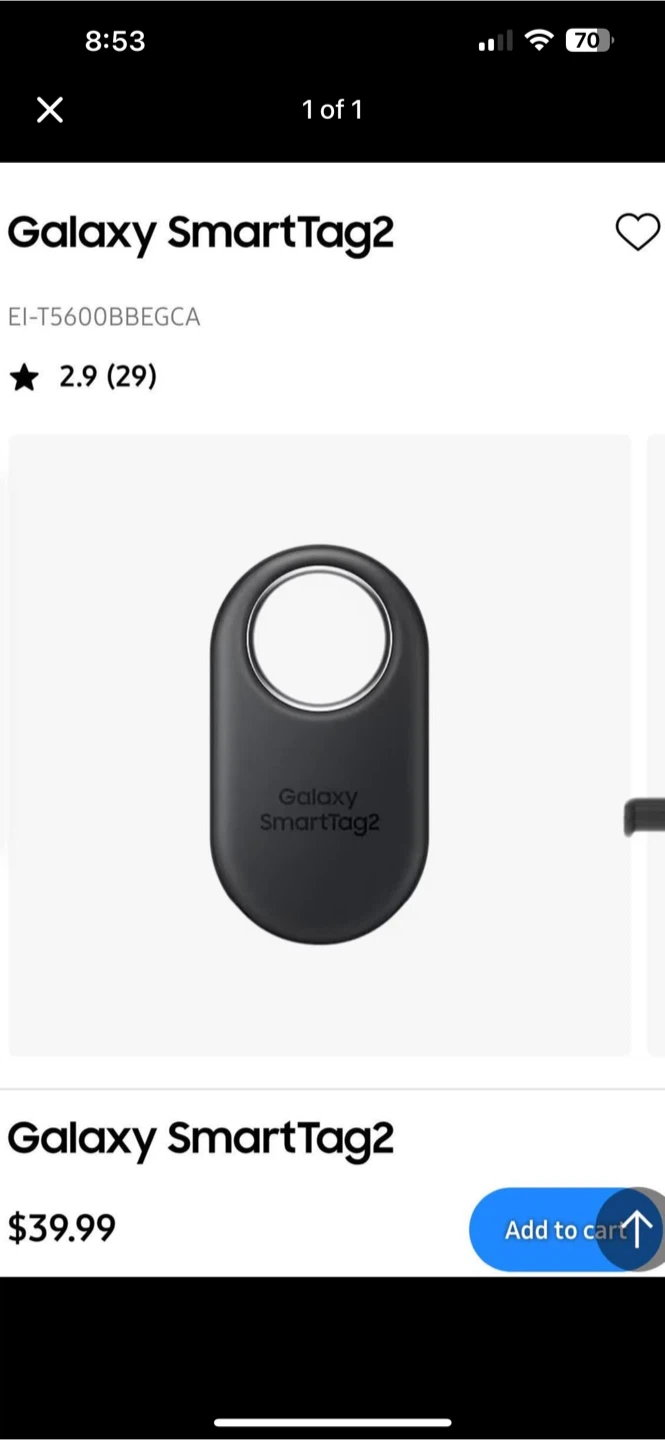 Samsung Galaxy SmartTag2 - Black