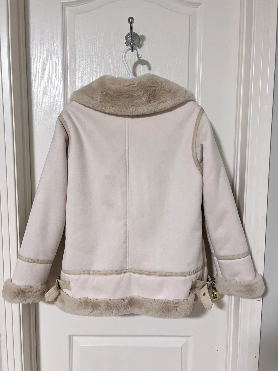 Zara Faux Shearling Biker Jacket - photo 3