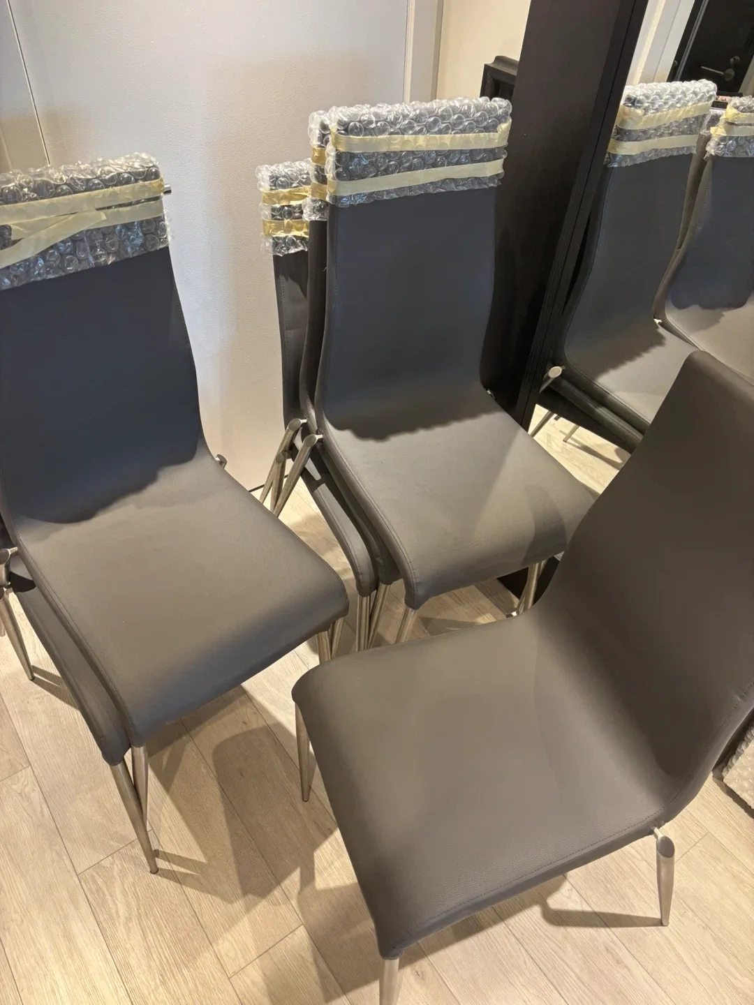 Set of 6 Modern Grey Dining Chairs! image indicator(2)