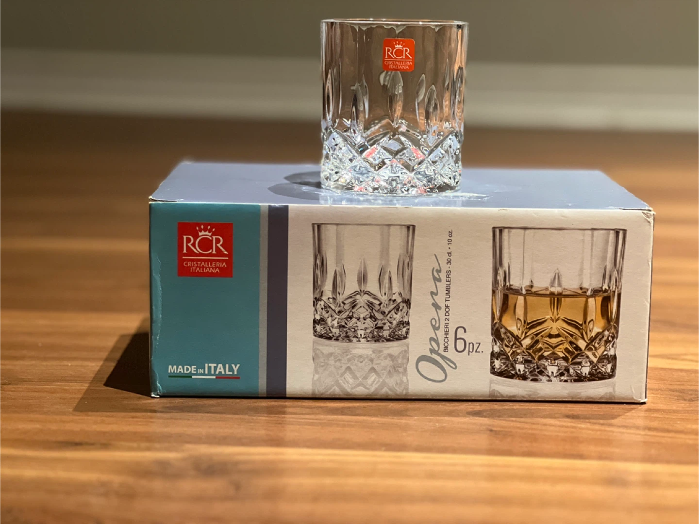RCR Cristalleria Italiana Opera Tumblers, Set of 6