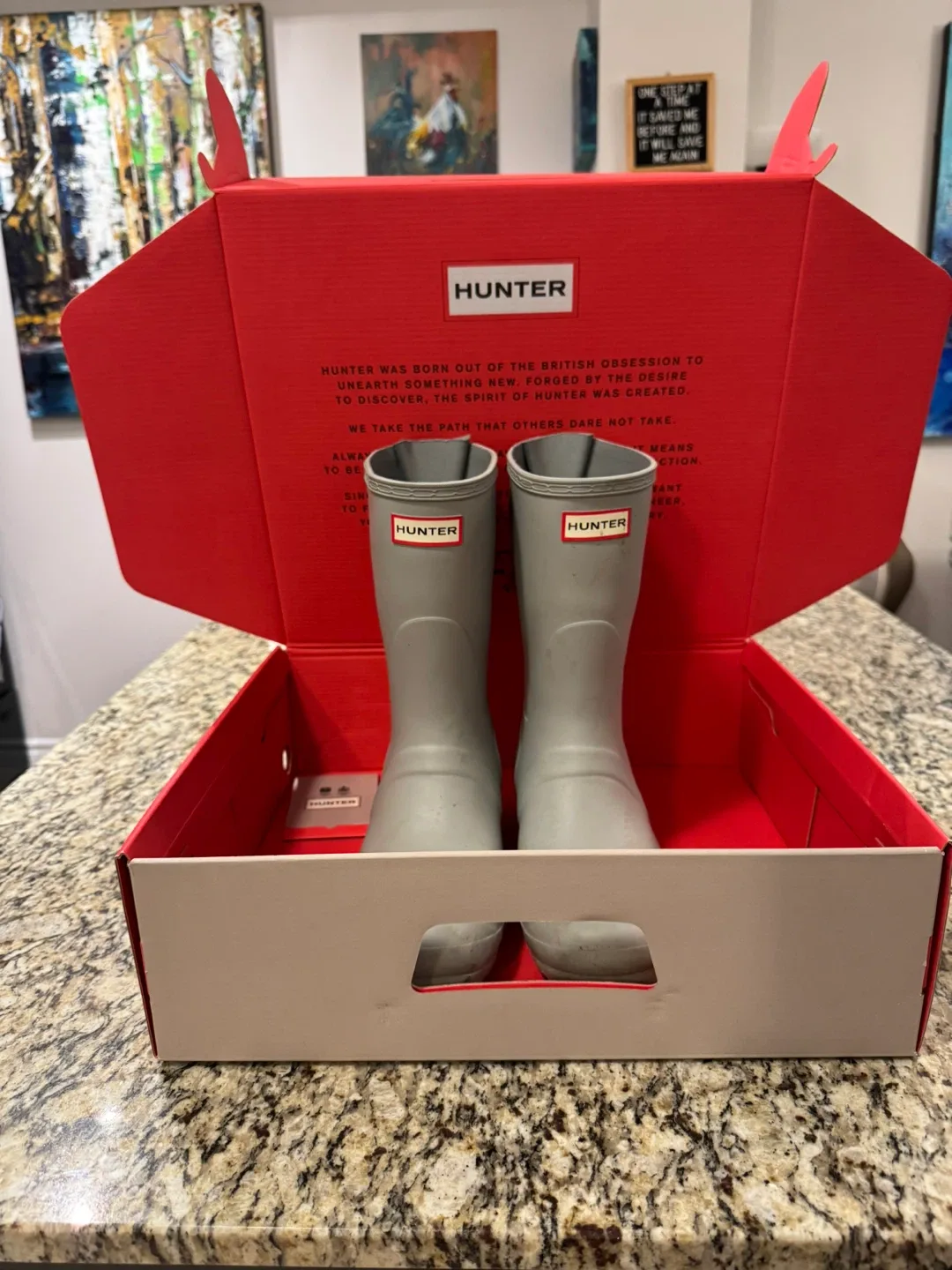 Hunter Rain Boots, Size 9, Grey thumbnail