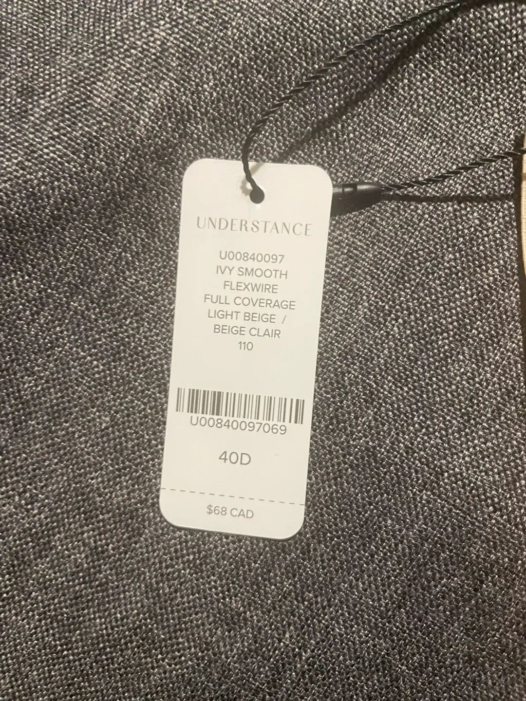 Understance Ivy Smooth Flexwire Bra 40D - Beige image indicator(3)