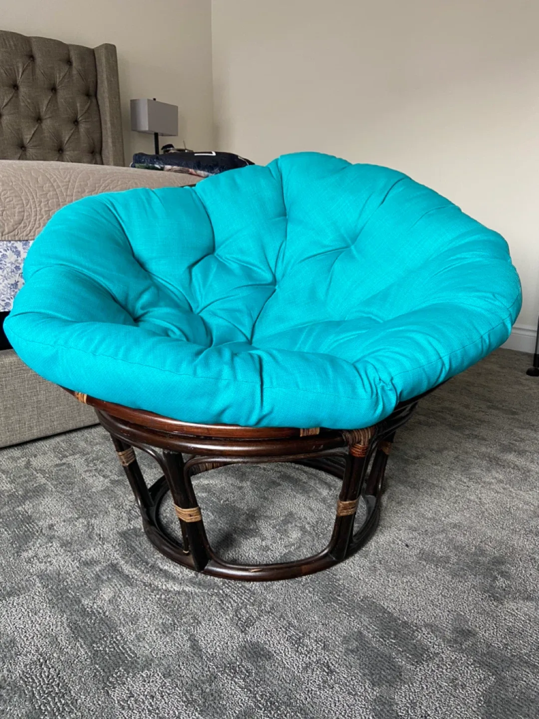 Pier 1 Imports Papasan Chair with Cushion image indicator(2)