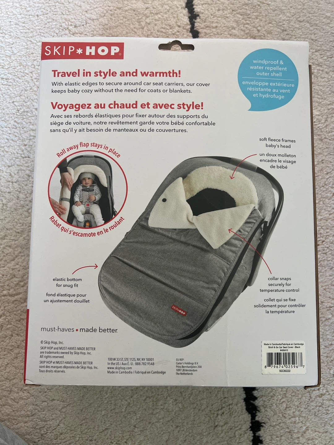 Skip Hop Stroll & Go Car Seat Cover - Black - photo 3