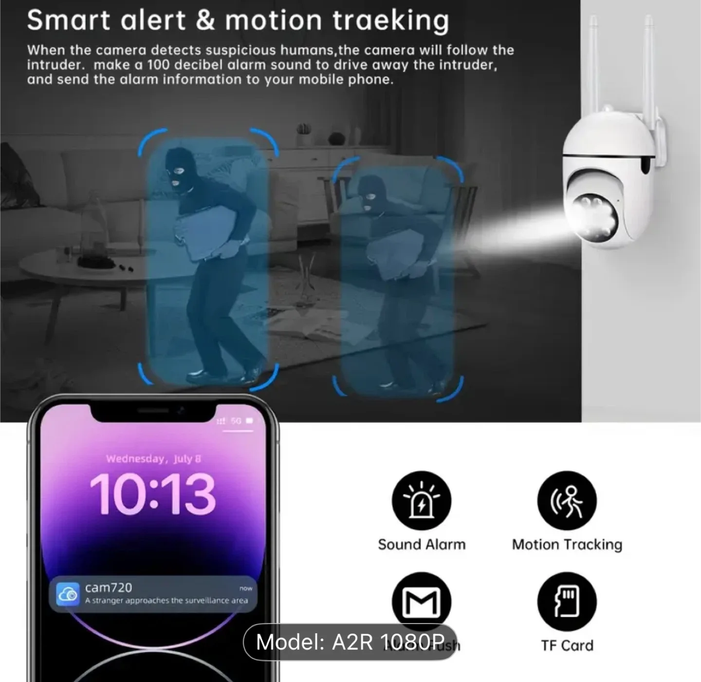 A2R 1080P Security Camera image indicator(6)
