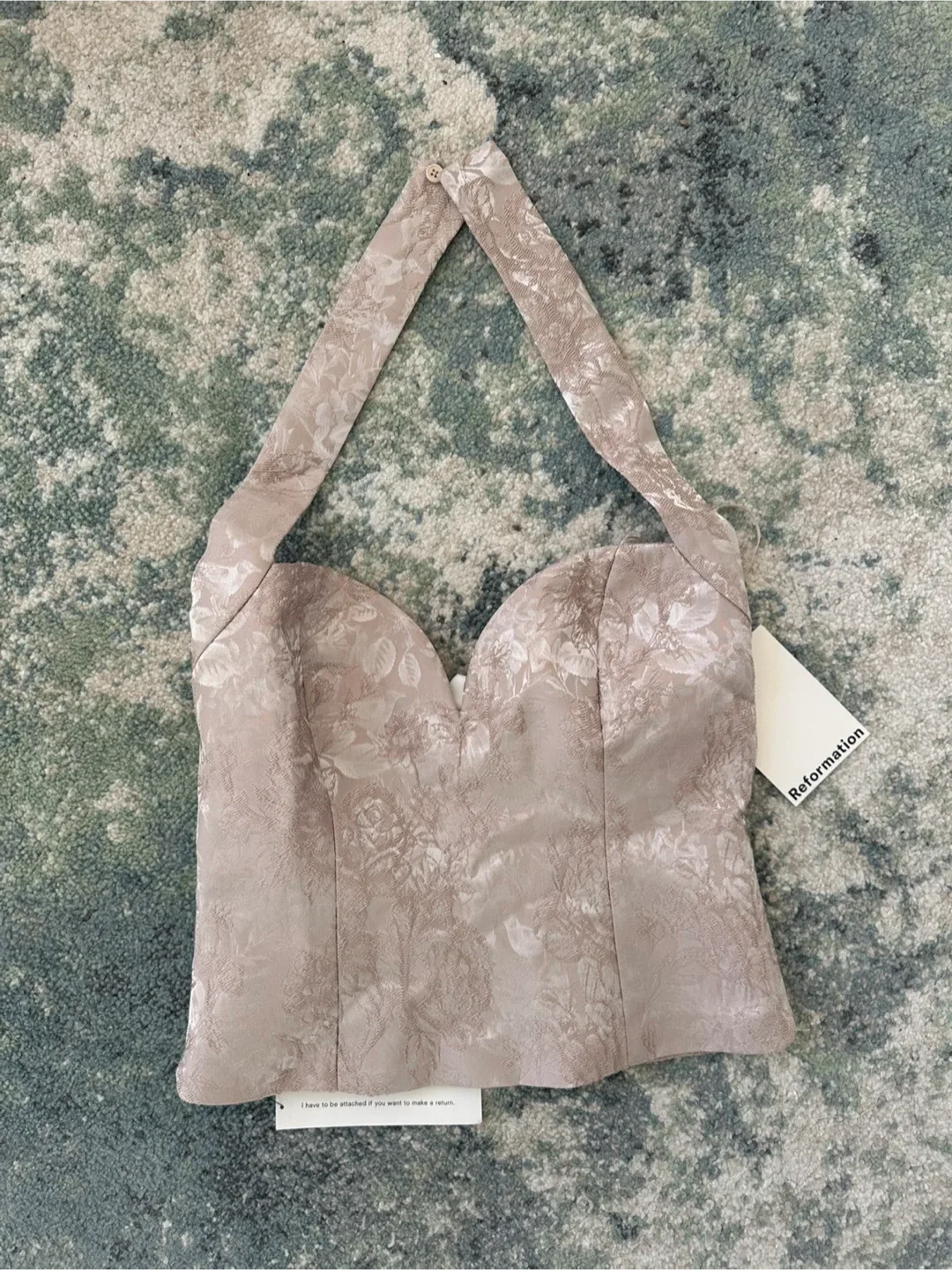 Unworn with Tag Reformation Astrid Top - Champagne