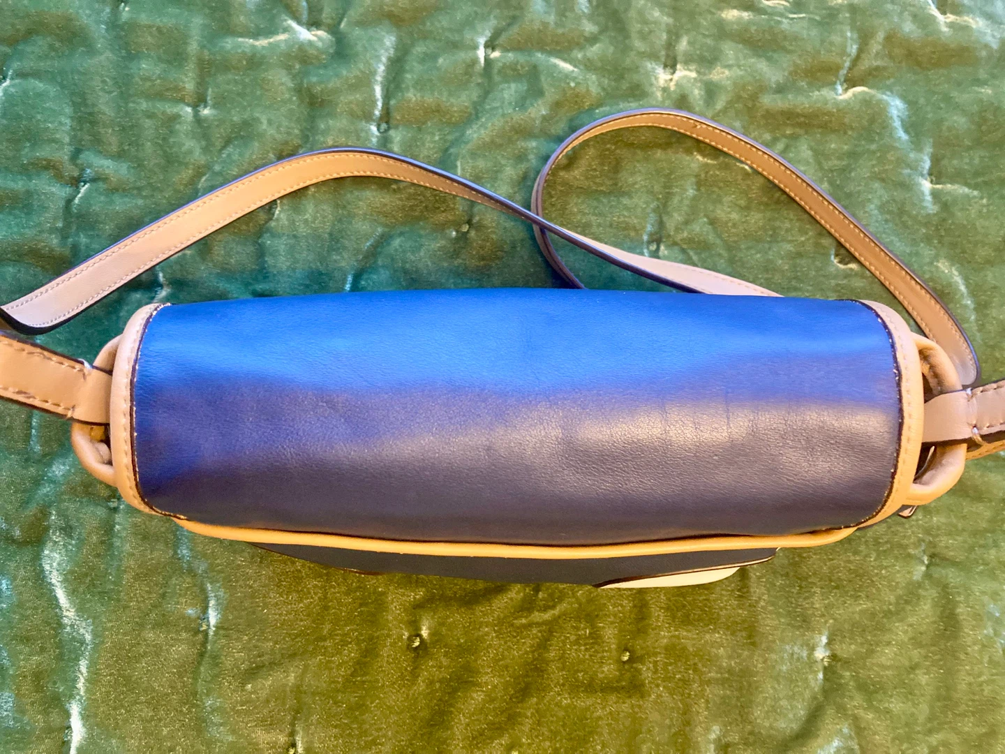 Coach Leather Crossbody Bag - Blue & Beige - photo 3