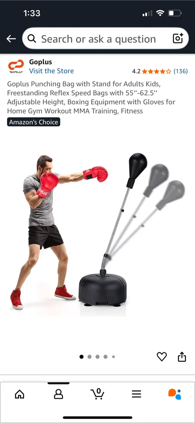 Goplus Punching Bag with Stand
