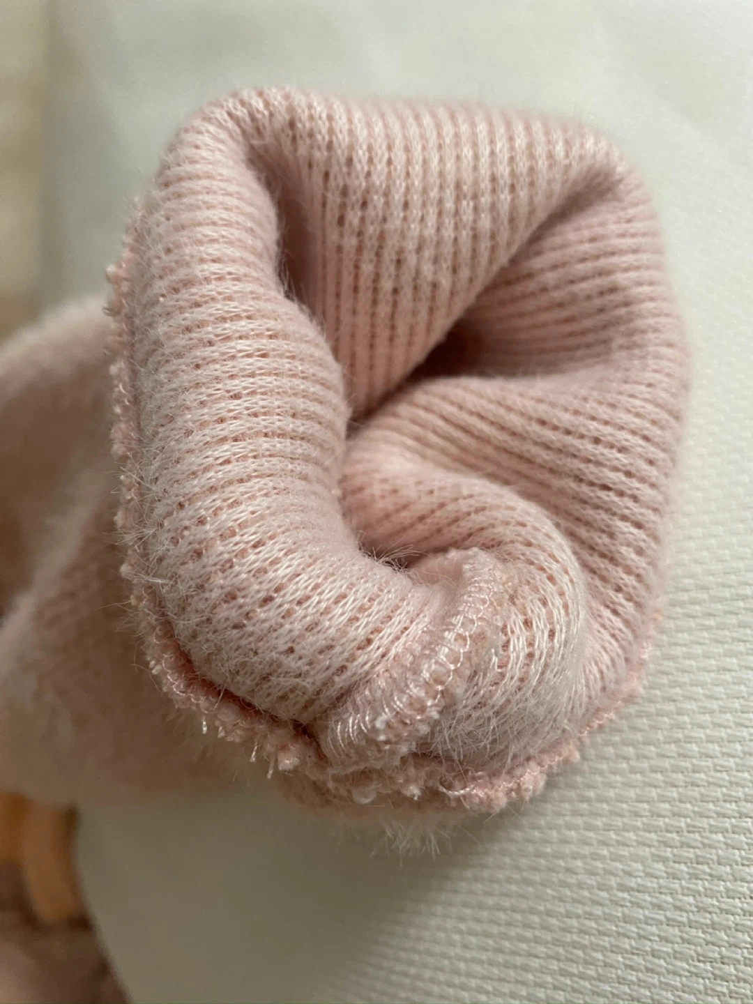 Pink Knit Dress with Lace Detail - photo 4